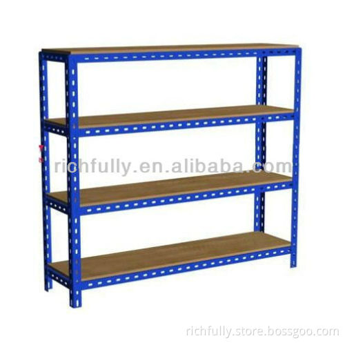 The cheapest Slotted Angle Iron Storage Rack with Particle board, iron shoe rack, Iron Shop Racks